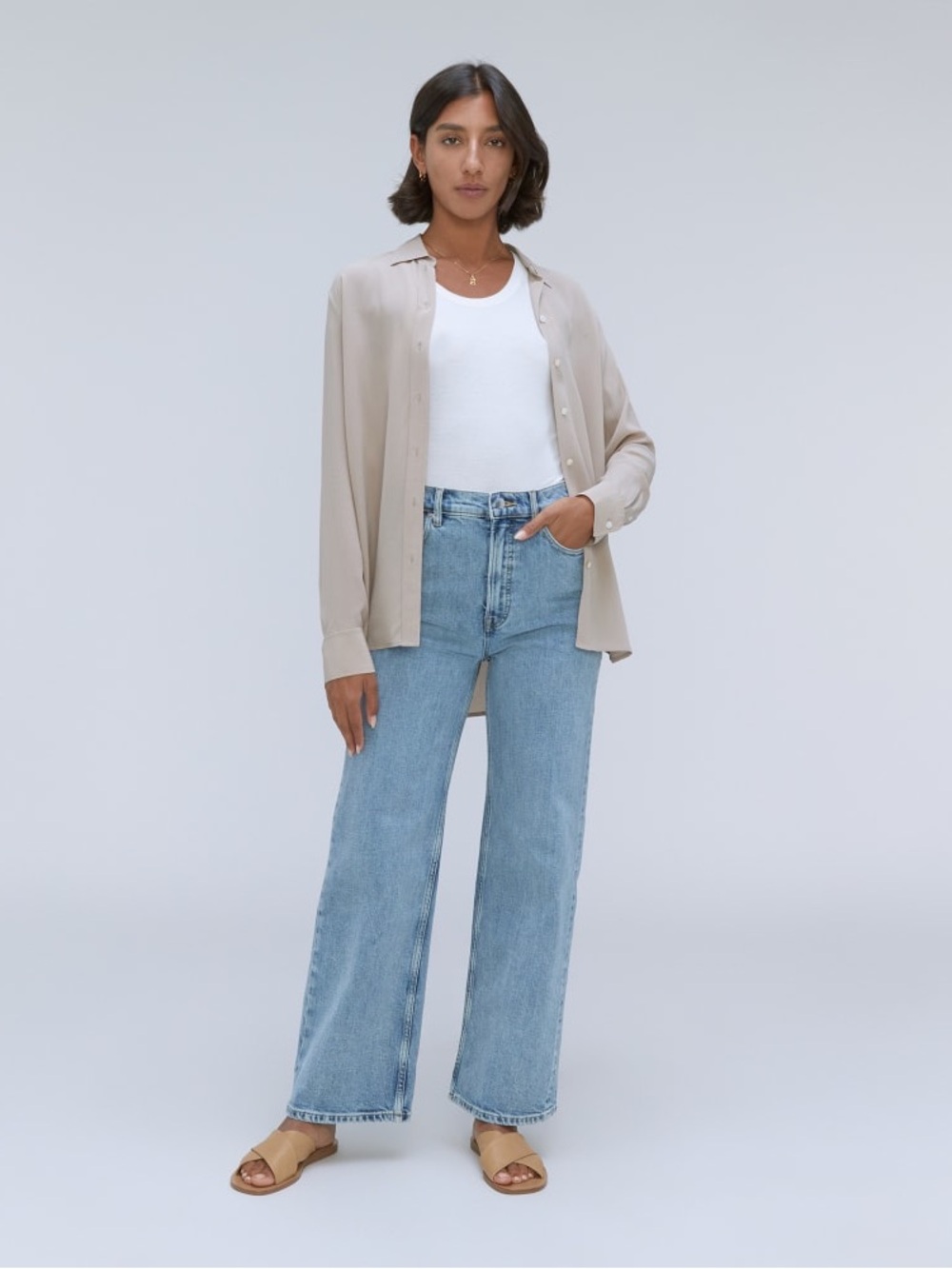 Everlane light blue Way-High Sailor Jeans size 25R EUC
